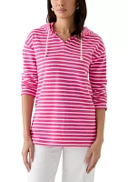 Women's Stripe French Terry Hoodie