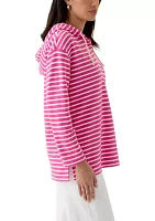 Women's Stripe French Terry Hoodie
