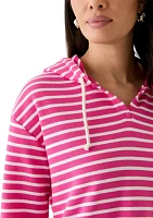 Women's Stripe French Terry Hoodie