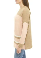 Women's Drop Shoulder Color Blocked Sweater