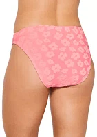 Terry Jacquard High Waisted Swim Bottoms