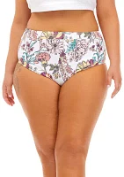 Plus Banded High Waist Swim Bottoms