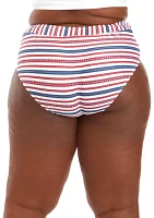 Plus Americana Banded High Waist Swim Bottoms