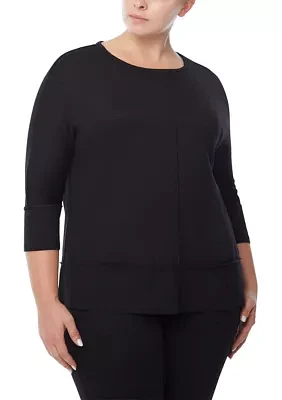 Plus Serenity Knit Seam Detail Tunic