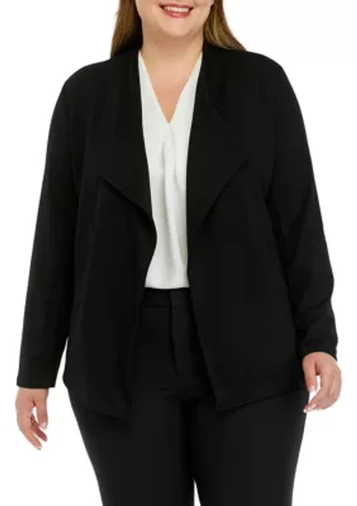 Plus Drape Front Jacket