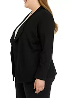 Plus Drape Front Jacket