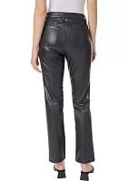 Women's Faux Leather Lexington Straight Leg Pants