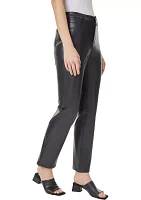 Women's Faux Leather Lexington Straight Leg Pants