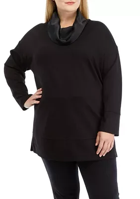 Plus Long Sleeve Serenity Cowl Neck Sweatshirt