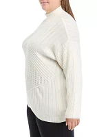 Plus Reversible Directional Stitched Sweater