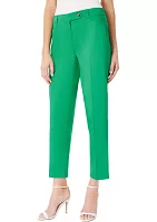 Petite Fly Front Duke Slim Ankle Pants