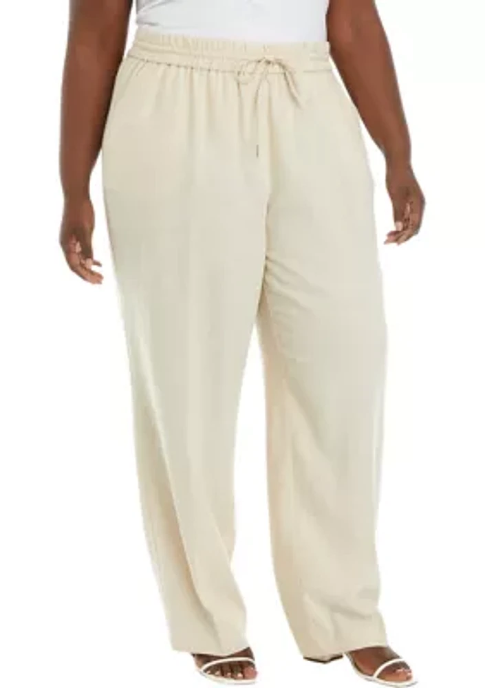 Plus Pull On D-String Slash Pocket Trousers