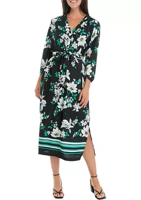 Women's V-Neck Midi Dress