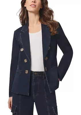 Women's City Denim Faux Double Breasted Jacket