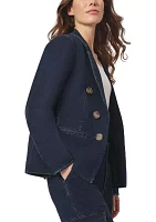 Women's City Denim Faux Double Breasted Jacket