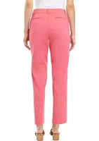 Petite Fly Front Duke Slim Ankle Pants