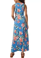 Women's Sleeveless Printed Maxi Dress