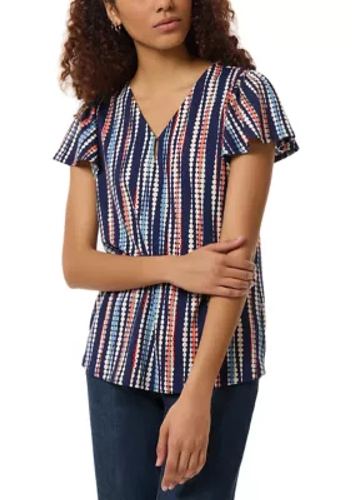 Women's Flutter Sleeve Noodle Top