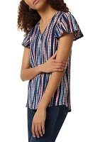 Women's Flutter Sleeve Noodle Top