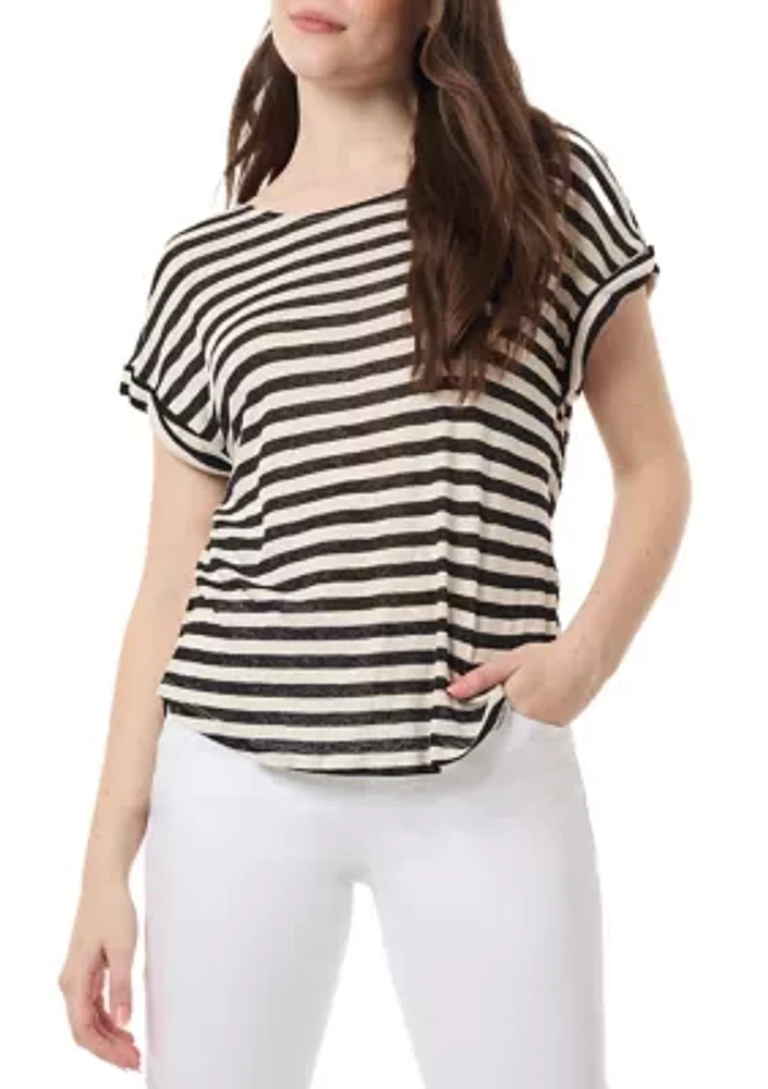 Women's Short Sleeve Striped T-Shirt