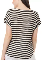 Women's Short Sleeve Striped T-Shirt