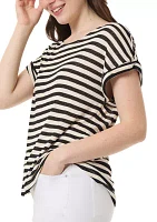 Women's Short Sleeve Striped T-Shirt