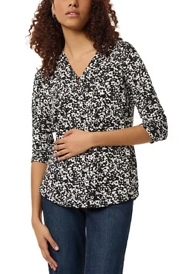 Women's 3/4 Sleeve Floral Blouse