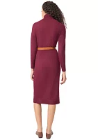 Petite Long Sleeve Turtleneck Dress