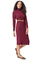 Petite Long Sleeve Turtleneck Dress