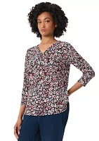 Women's Printed V-Neck Top