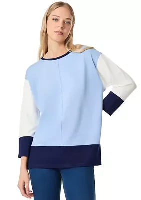 Women's Long Sleeve Color Block Serenity Knit Sweater