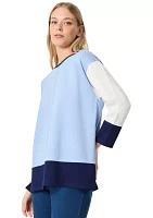 Women's Long Sleeve Color Block Serenity Knit Sweater