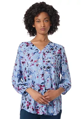 Women's Printed V-Neck Top