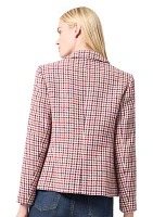 Women's Faux Double Breasted Tweed Jacket