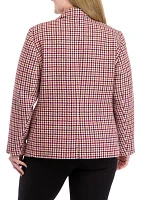 Plus Faux Double Breasted Tweed Jacket