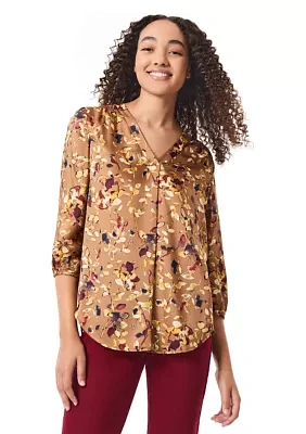 Women's 3/4 Sleeve Printed Kelly Blouse