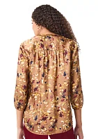 Women's 3/4 Sleeve Printed Kelly Blouse