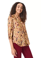 Women's 3/4 Sleeve Printed Kelly Blouse