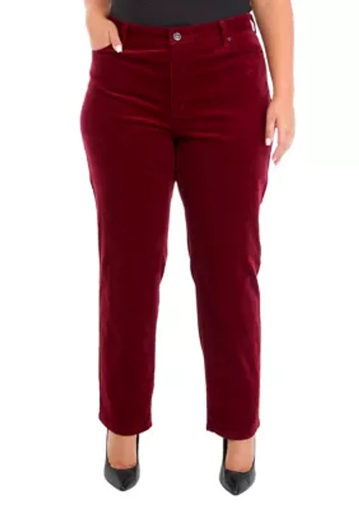 Plus Lexington Straight Leg Corduroy Pants