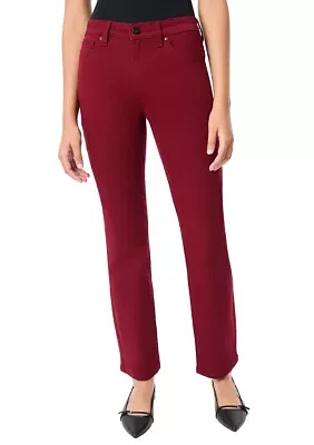 Petite Lexington Straight Colored Pants