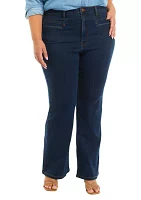 Plus Lexington Flare Jeans with Welt Pockets