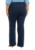 Plus Lexington Flare Jeans with Welt Pockets