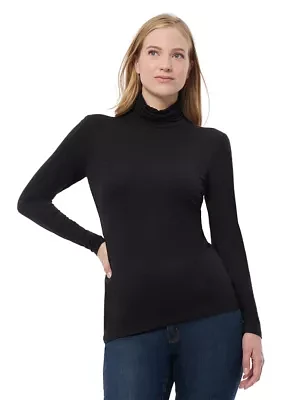 Women's Long Sleeve Jersey Turtleneck Top