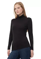 Women's Long Sleeve Jersey Turtleneck Top