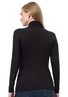 Petite Long Sleeve Mock Neck Top