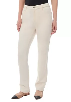 Petite Fly Front Lexington Straight Pants