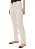 Petite Fly Front Lexington Straight Pants