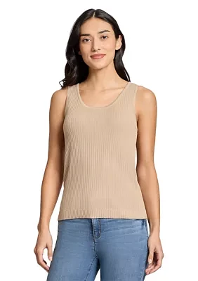 Women's Scoop Neck Ribbed Tank Top