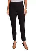 Petite Pull On Straight Ankle Pants