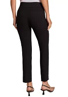 Petite Pull On Straight Ankle Pants